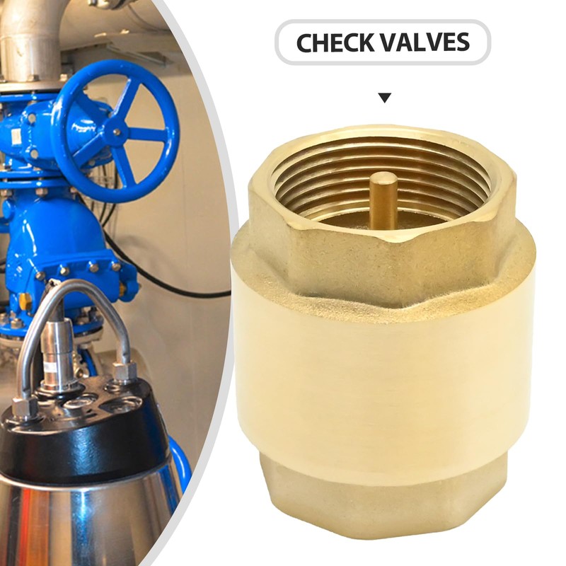 DUZFOREI Brass in-Line Spring Check Valve DN32 1-1/4" Female Thread,
