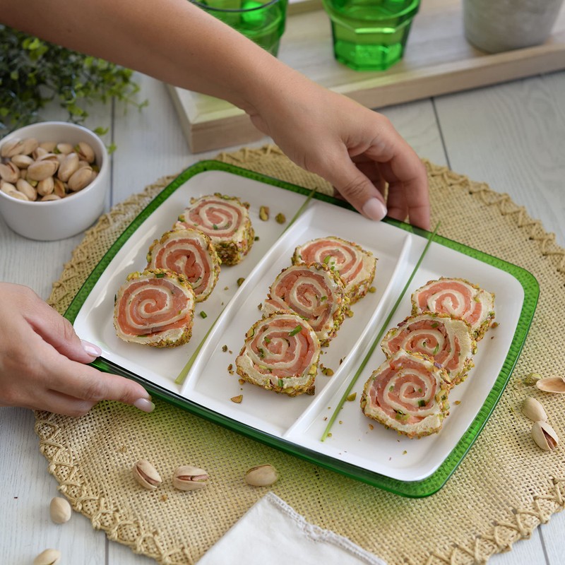 Omada Design Rectangular Appetizer, 3 Compartments, in Shatterproof Acrylic, 28x20,5x2h