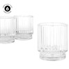 Koyal Wholesale 6Pcs Ribbed Clear Glass Votive Candle Holders Clear