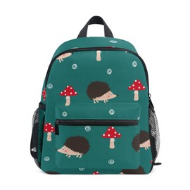 Cute Hedgehogs Mushrooms Toddler Backpack Preschool Rucksack Boys Girls Kids Kindergarten School Bag
