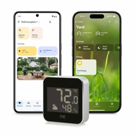 Eve Eve Weather (Matter) C Smart Weather Station for Temperature, Humidity, Weather Trend, IPX4 Water Resistance, Display, Wireless, Google/Alexa/Siri Voice Access, Requires Thread Border Router
