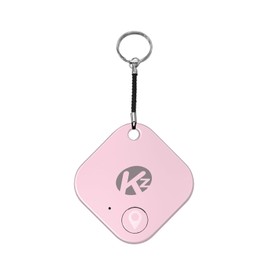 KZO Bluetooth Air Tracker Tag 1 Pack, iOS and Android Compatible, Find Nearby, Phone Finder, Loud Ring, Replaceable Battery, Suitable to Track Keys/Backpacks/Luggage/Suitcases, Pink