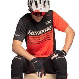 FASTHOUSE Classic Mercury Short Sleeve Jersey (Black/Red, X-Large)