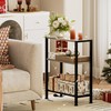 Narrow Side Table for Small Space, 2-Tier Small End Table