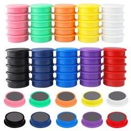 ZDZBLX Fridge Magnets 60 Pack 10 Colors Magnets Strong Small Magnets Whiteboard magnets, Colorful Round Magnets for Whiteboard, Mini Magnets Strong Magnets for Crafts, Fridge, Whiteboard,Notice board