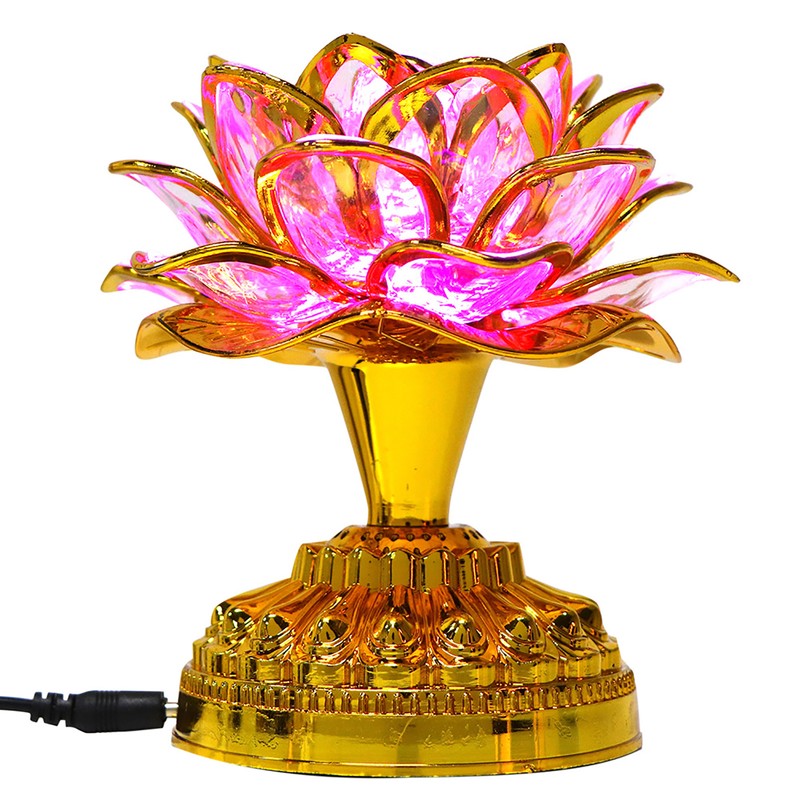 Colorful Light Buddhism Faith Supply Lotus Light (Without Battery Deliver