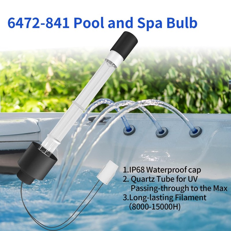 RILDWO 6472-841 Clear Ray XL Replacement UV Bulb for Jacuzzi