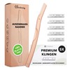 Bamboozy Eyebrow Razor with 5 Premium Blades - Reusable Metal