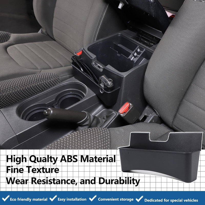 Bekantogy Center Console Storage Box Organizer Tray for Nissan Frontier