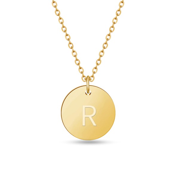 Good.Designs Letter Chain in Gold, Adjustable, Gold Chain with Round