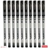 GOLDEX Kiwi BLACK 10 x 0.7mm Tip Soft Gel Pens