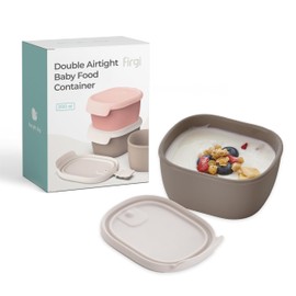 Firgi - Recipientes de almacenamiento de alimentos para bebés, silicona sin BPA, tapa hermética, apto para microondas y lavaplatos, recipientes reutilizables con tapas, contenedor de aperitivos para