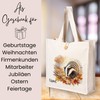 GRAZDesign Baumwolltasche Dachs personalisiert mit Namen Einkaufstasche nachhaltige Tragetasche mit