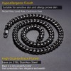20inch Biker Thick Chain for Men Black Necklace Big Cuban