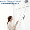 8 en 1 Plumero de Limpieza Reutilizable, Plumero Extensible para