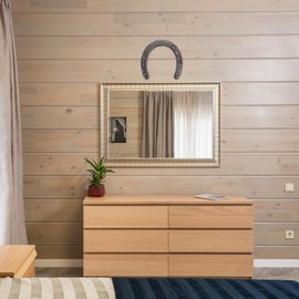 LIFKOME Horse Shoes Cast Iron Horseshoe Metal Horseshoe Wall Decor Fengshui Horseshoe Hanging Good Luck Blessing Gift Wall Sculptures for Indoor Outdoor Hobby Horse