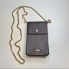 Coach Deep Purple Mini Crossbody Bag w/ Gold Chain Strap,