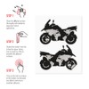 4R Quattroerre.it 9168 Super Shaped Wind Rose Sticker for Motorcycle