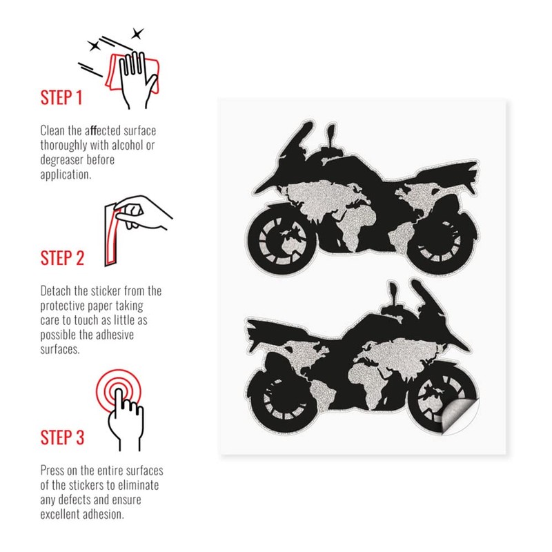 4R Quattroerre.it 9168 Super Shaped Wind Rose Sticker for Motorcycle