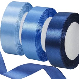 winbest Gift Ribbon Blue, 66 m Gift Ribbon Blue Wide, 20 mm Bow Ribbon Blue, Satin Ribbon Navy Blue, Decoration Gift Ribbon for Dress Wedding and Birthday Gifts
