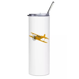 Beechcraft Model 17 Staggerwing Stainless Steel Water Tumbler with straw - 20oz.