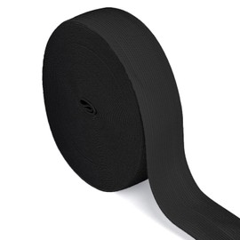 Qikaara Elastico nero da 20 metri di larghezza, 30 mm di larghezza, fascia elastica per cucito, elastico, elastico in gomma per cucire, nastro elastico in gomma per cucire, nastro in gomma nero, per