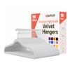 White Velvet Hangers 10 Pack – 360° Swivel Hook, Non-Slip