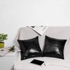 Xpanal Home Decorative Solid Glitter Sequins Square Throw Pillow Covers