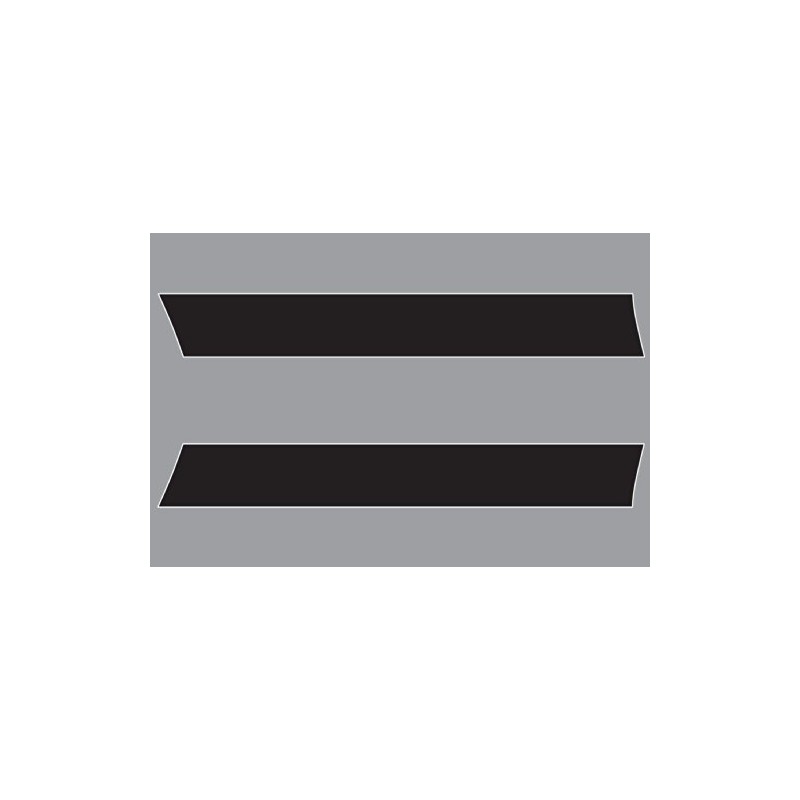The Pixel Hut gs00065 Black with White Border Hood Stripes