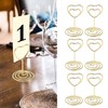 25Pcs Table Number Stands Heart Shaped Stable Base Sturdy Metal