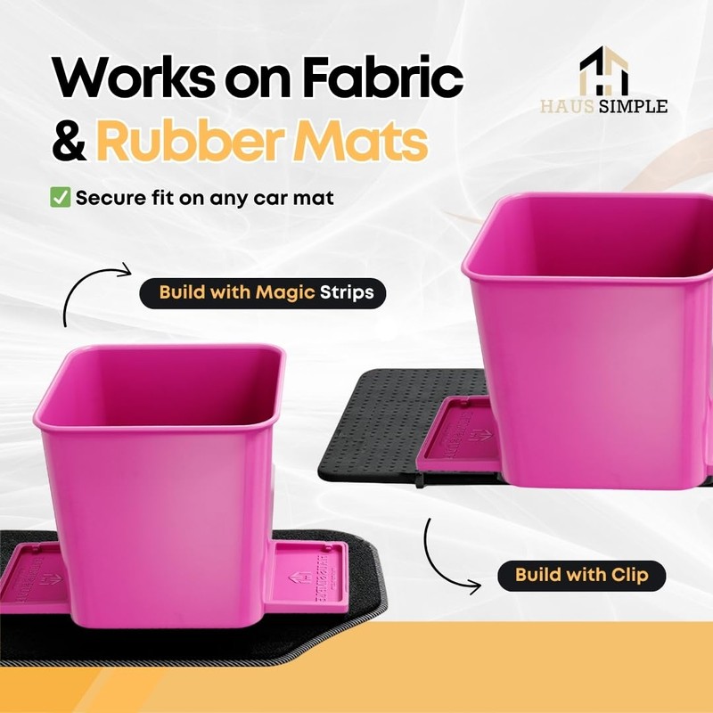 Car Trash Can for Vehicles Leakproof Compact Garbage Bin w/