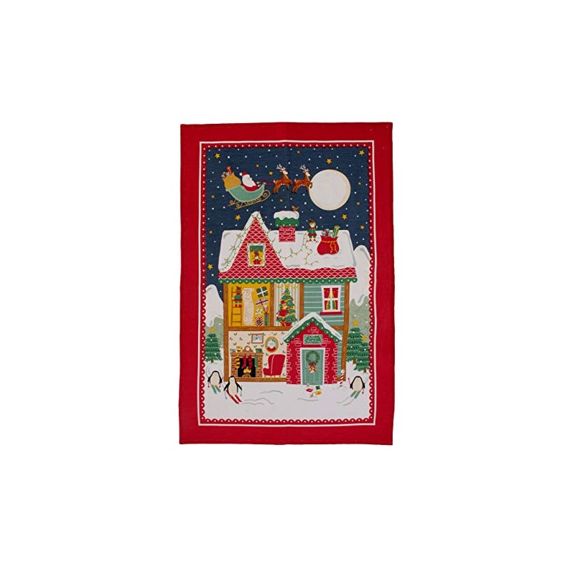 Ulster Weavers Santa's Workshop Linen Tea Towel