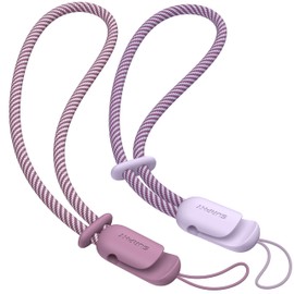 SURPHY 2 Pack Phone Lanyard, Phone Wrist Strap, Anti Theft Phone Strap, Phone Charm with 2-Color Braided, Phone Wrist Lanyard for Women and Men, Lilac & Lilac Purple
