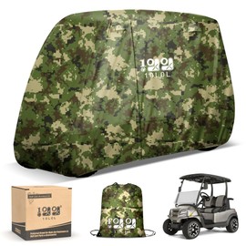 10L0L Waterproof Golf Cart Cover, Universal Fit for Yamaha, EZGO, Club Car & Honda, All-Weather 2/4/4+2 Passenger Protection with Three Zipper Doors