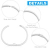 24 Pack Shower Curtain Rings, Rustproof Decorative Shower Curtain Hooks