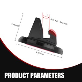 getfay Pack-1 Car Dashboard Phone Holder, Non-slip Center Console Desktop Grab and Go Navigation Bracket, 360 Degree Rotatable Shockproof Portable Holder, Universal for Car Home Office (Pink & Black)