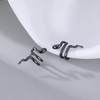 Reffeer Solid 925 Sterling Silver Snake Cuff Earrings No Piercing