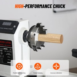 Wood Lathe Chuck 3 Inch 3 Jaw,Self-Centering Lathe Chucks for Woodturning with 1 x 8TPI Thread,for Woodworking Lathe Tools
