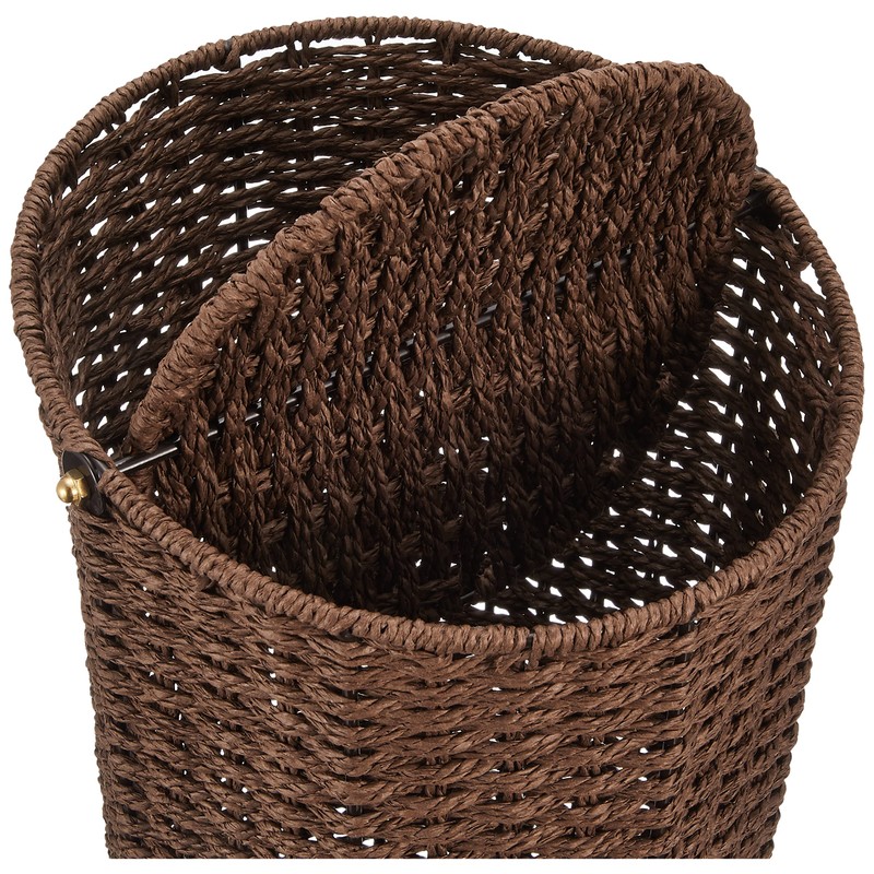 tidori Industrial with Lid Trash Can Brown x X 5xh35