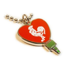 Food Collectibles I HEART SRIRACHA Hot Chili Sauce Love Bottle Charm Pendant Necklace w/Ball Chain