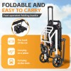 Foldable Portable Transport Wheelchair With Telescopic Hand For Adults &