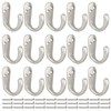 IBosins 15PCS Coat Hooks Wall Mounted Single Prong Robe Hook