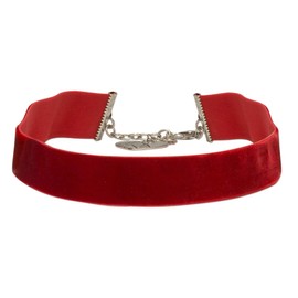 Alpenflüstern DHK199 Traditional Velvet Choker Wide - Costume Necklace Tight Fitting Choker Elastic Elegant Women's Costume Jewellery Velvet Choker in Traditional Colours, Fabric, No Gemstone