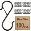 100 Pcs S Hooks for Hanging Heavy Duty, 3.5-inch Heavy