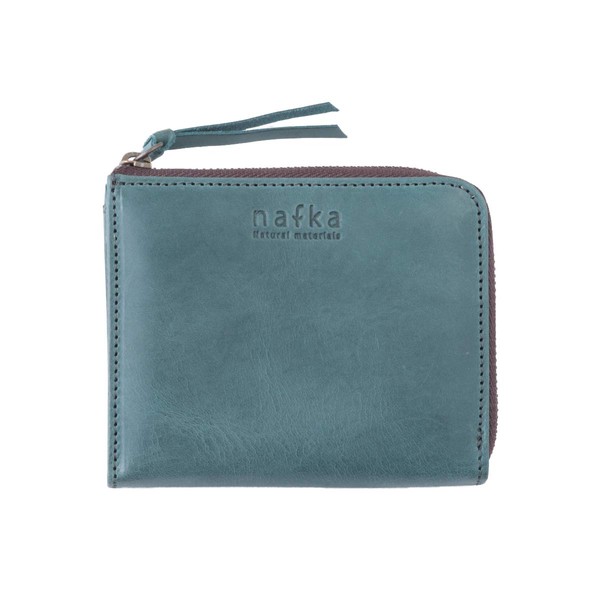 Nafka NFK-72007 Women's Wallet, Genuine Leather, Mostro Leather, Simple, Bi-fold,