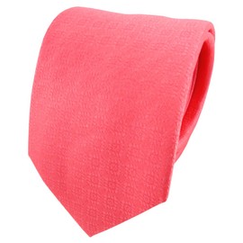 TigerTie Satin Silk Tie Red Rose Patterned - Tie Silk Binder Tie, red