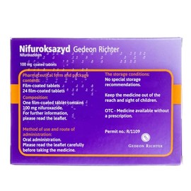 Polpharma NIFUROXAZIDE Richter 100mg 48 Tabletten Hergestellt in Polen Polnische Verteilung polnische Sprache