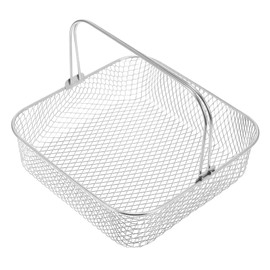 ULTECHNOVO Mesh Air Fryer Basket Square Replacement Accessory for Even Cooking Easy Cleaning for Frying Baking and Toasting