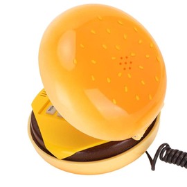 Wired Landline Telephone Interesting Hamburger Phone for Decoration of Gifts at Home, Default