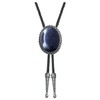 Stone Bolo Tie Native Western Cowboy Hand-woven Leather Bola Tie Necktie for Men Women